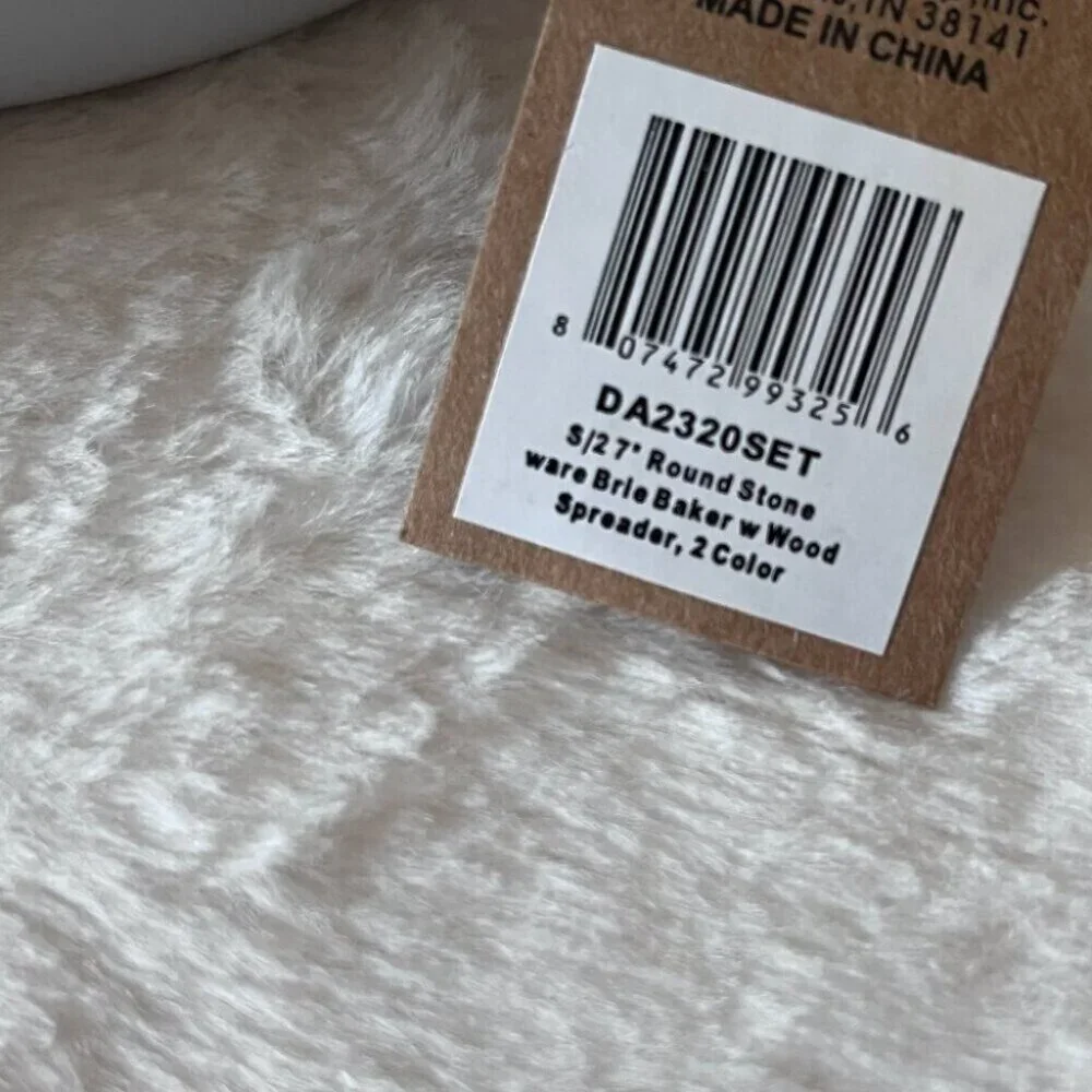Fromage White Stoneware Brie Baker
